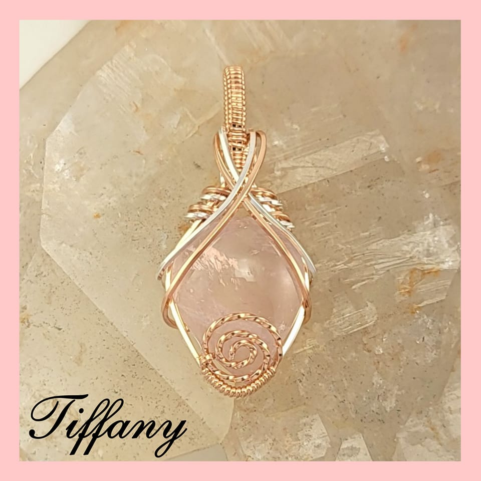 Custom talisman crafted with rose quartz for balance, self-love, and emotional healing.
